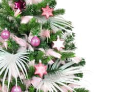 LAALU.cz Ozdobený umělý vánoční stromeček POHÁDKOVÁ HVĚZDIČKA 60 cm s LED OSVĚTELNÍM V KVĚTINÁČI