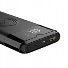 Powerbank 10000 USB s indukční nabíječkou, K13Pro černá