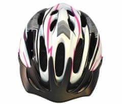STINGcomponents Cyklistická přilba ALFO S/M růžovo-černo-bílá