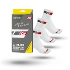 GRIP GRAB Ponožky 3PACK Classic Regular Cut bílá L