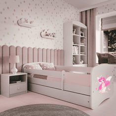 Kocot kids Dětská postel Babydreams víla s motýlky bílá, varianta 80x160, bez šuplíků, bez matrace
