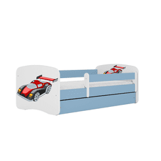Kocot kids Dětská postel Babydreams závodní auto modrá, varianta 80x160, bez šuplíků, bez matrace