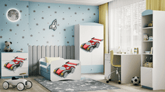Kocot kids Dětská postel Babydreams závodní auto modrá, varianta 80x160, bez šuplíků, bez matrace