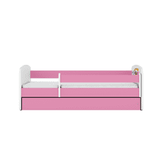 Kocot kids Dětská postel Babydreams ZOO růžová, varianta 70x140, se šuplíky, s matrací