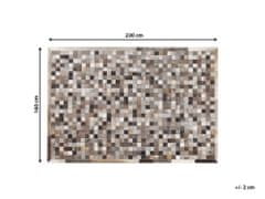 Beliani Kožený patchworkový koberec 160 x 230 cm vícebarevný ARMUTLU