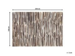 Beliani Kožený patchworkový koberec 160 x 230 cm, vícebarevný TUZLUCA