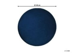 Beliani Kulatý viskózový koberec, 140 cm, tmavě modrý GESI II