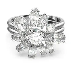 Swarovski Třpytivý prsten s krystaly Gema 564466 (Obvod 55 mm)