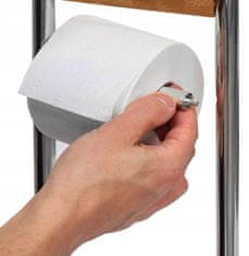 Tutumi Bambusový stojan na toaletní papír a štětku 390228