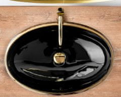 BPS-koupelny Keramické umyvadlo na desku REA MERYL černé/zlaté