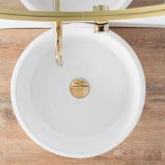 BPS-koupelny Keramické umyvadlo na desku REA HELEN bílé/zlaté
