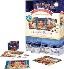 EuroGraphics Puzzle Adventní kalendář: Veselé Vánoce 24x50 dílků