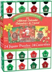 EuroGraphics Puzzle Adventní kalendář: Vánoční pejsci 24x50 dílků