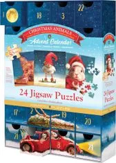 EuroGraphics Puzzle Adventní kalendář: Vánoční zvířátka 24x50 dílků
