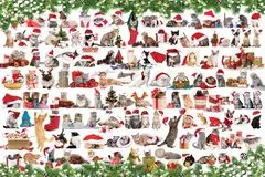 EuroGraphics Puzzle v plechové krabičce Vánoční kočky 1000 dílků