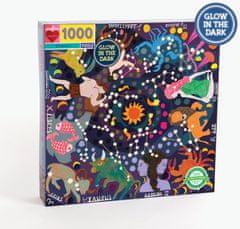 eeBoo Svítící čtvercové puzzle Zvěrokruh 1000 dílků
