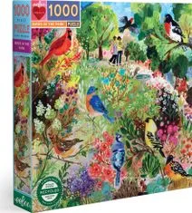 eeBoo Čtvercové puzzle Ptáci v parku 1000 dílků