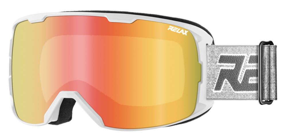 Levně Relax lyžařské brýle - Ace, bílá, růžový zorník