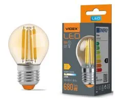 VIDEX LED žárovka filament AMBER - E27 - 6W - G45 - teplá bílá