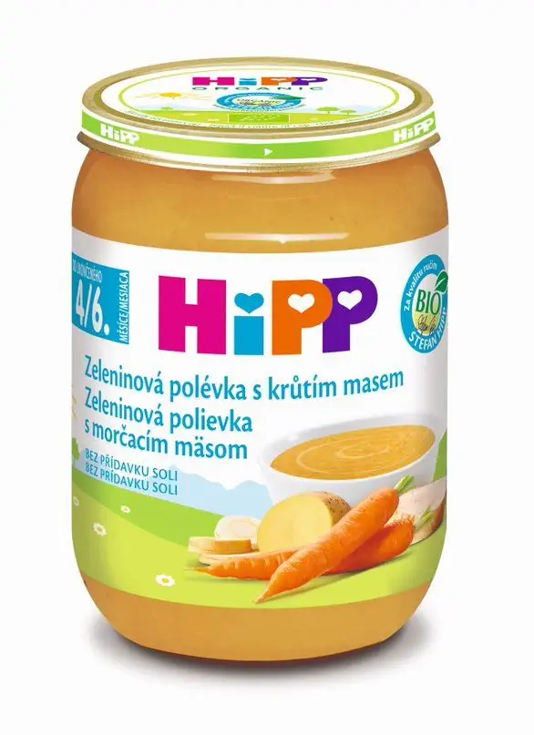 Levně HiPP BIO Zeleninová polévka s krůtím masem 6x 190 g