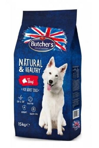 Butcher's Natural & Healthy Dog Dry with Beef 15 kg - granule pro psy s hovězím masem