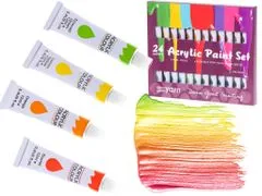 Aga Umělecké akrylové barvy vícebarevné 24 tub