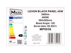 Berge LED panel černý 60 x 60cm - 40W - 3800Lm - neutrální bílá
