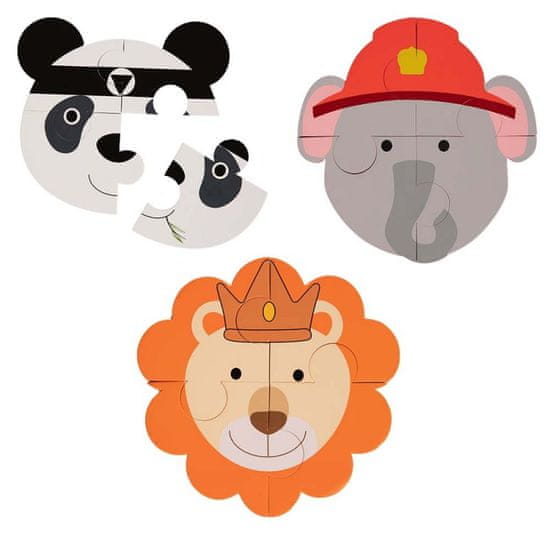 Bo Jungle pěnové puzzle B-Animal Panda/Elephant/Lion