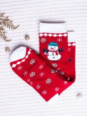 Pánské vzorované ponožky Snowman červené 39-42