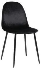 BHM Germany Jídelní židle Napier, samet, černá