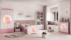 Kocot kids Postel Babydreams medvídek s motýlky růžová, varianta 80x160, bez šuplíků, s matrací