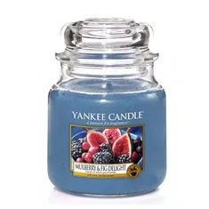 Yankee Candle vonná svíčka Mulberry & Fig Delight (Lahodné moruše a fíky) 411g