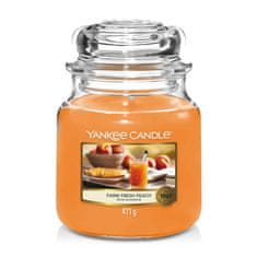 Yankee Candle vonná svíčka Farm Fresh Peach (Čerstvá farmářská broskev) 411g