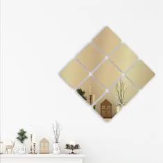 Northix Zrcadlo, nástěnná dekorace ve 12 dílech - čtverec 
