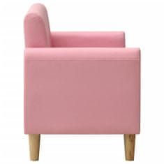 Greatstore 2místná dětská sedačka růžová umělá kůže