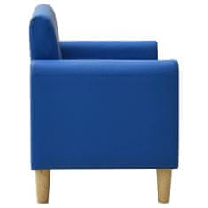 Greatstore 2místná dětská sedačka modrá umělá kůže