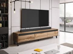 TV stolek Nord - dub wotan / antracit / černá