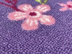 eoshop Dětský koberec Motýlek 5291 fialový (Varianta: 133 x 133 cm)