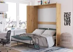 Homlando Skládací sklápěcí postel TEDDY 160x200 cm dub artisan