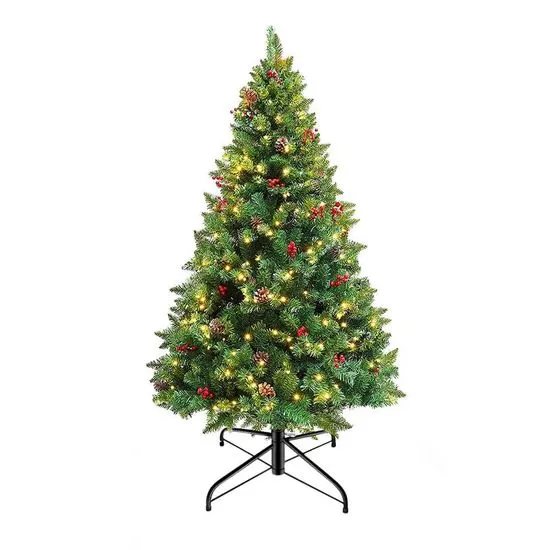 Timeless Tools Umělý vánoční stromek s 100 LED diodami, teplý bílý, 120 cm