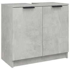 shumee 3dílná sada koupelnových skříněk betonově šedá kompozitní dřevo