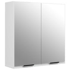 shumee 3dílná sada koupelnových skříněk lesklá bílá kompozitní dřevo