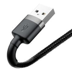 BASEUS Datový kabel Baseus cafule USB Lightning Cable 2,4A 1m šedá/černá
