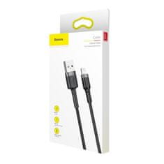 BASEUS Datový kabel Baseus cafule USB Lightning Cable 2,4A 1m šedá/černá