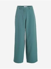 VILA Zelené široké kalhoty VILA Freya XS