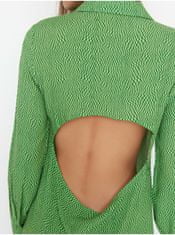 Trendyol Zelená dámská prodloužená košile Trendyol M