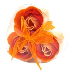 Mýdlové květy Broskvové růže Srdce 3ks