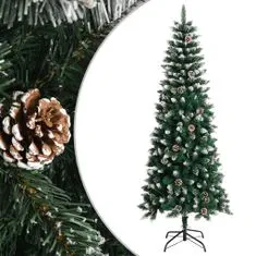 Greatstore Umělý vánoční stromek se stojanem zelený 210 cm PVC