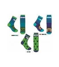 E plus M Dětské ponožky Minecraft 3 páry 27-38 cm