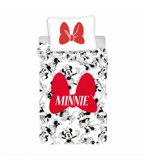 Jerry Fabrics Bavlněné povlečení Minnie Red Bow 140x200 + 70x90 cm